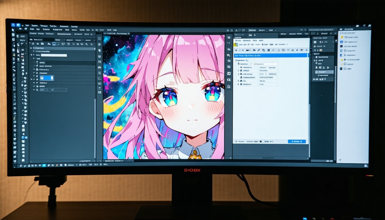 Some visual page builder on a monitor-2