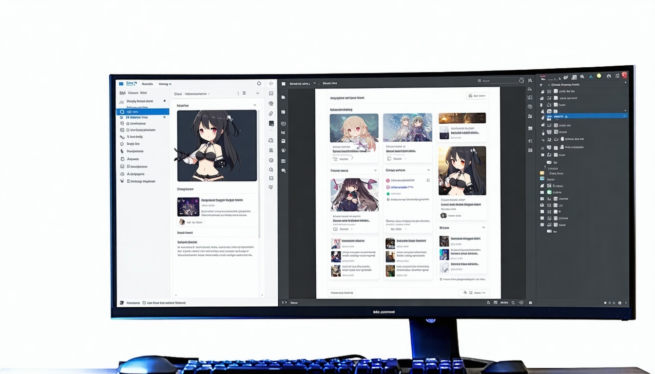 Some visual page builder on a monitor-3