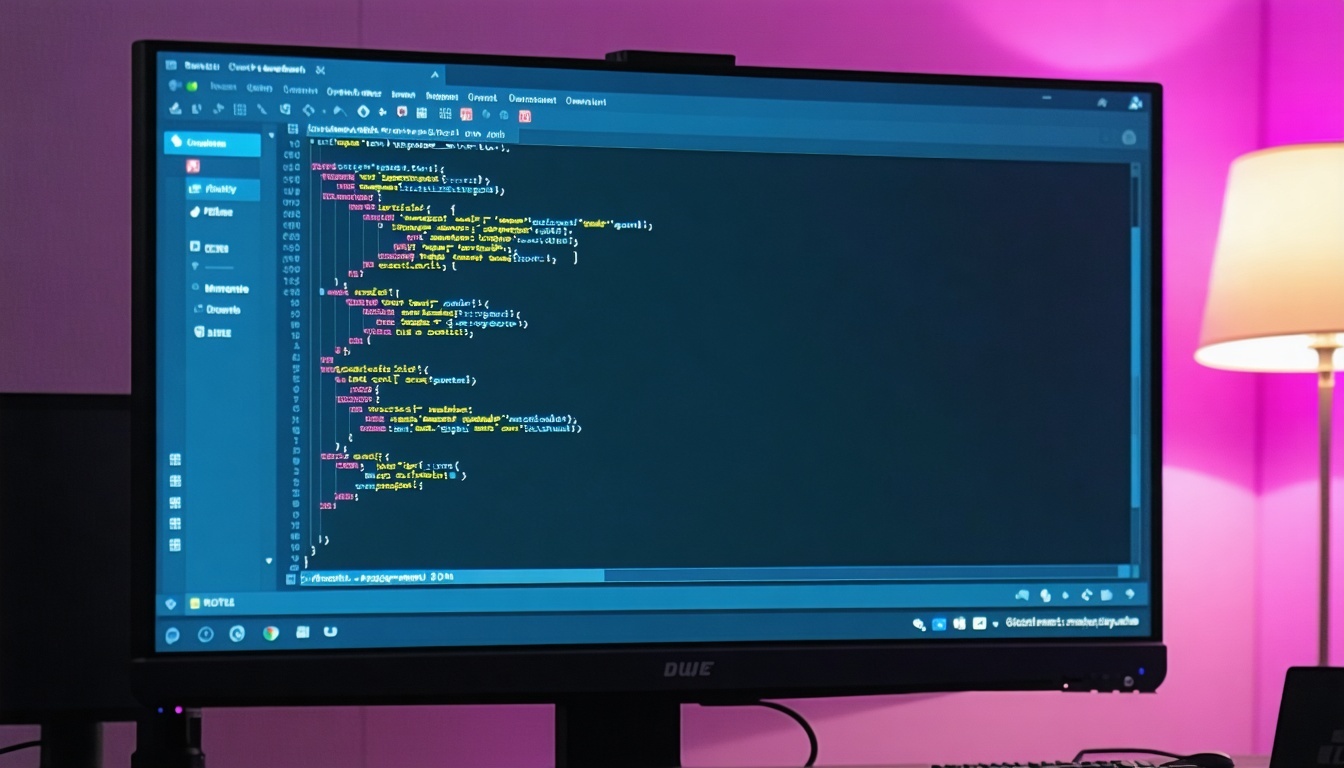 monitor showing react code-1