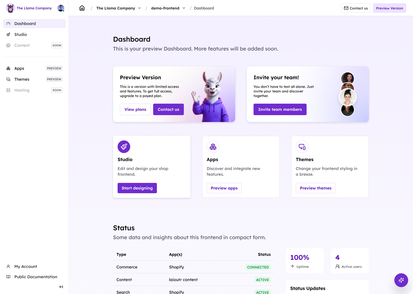 2_demo-frontend Dashboard